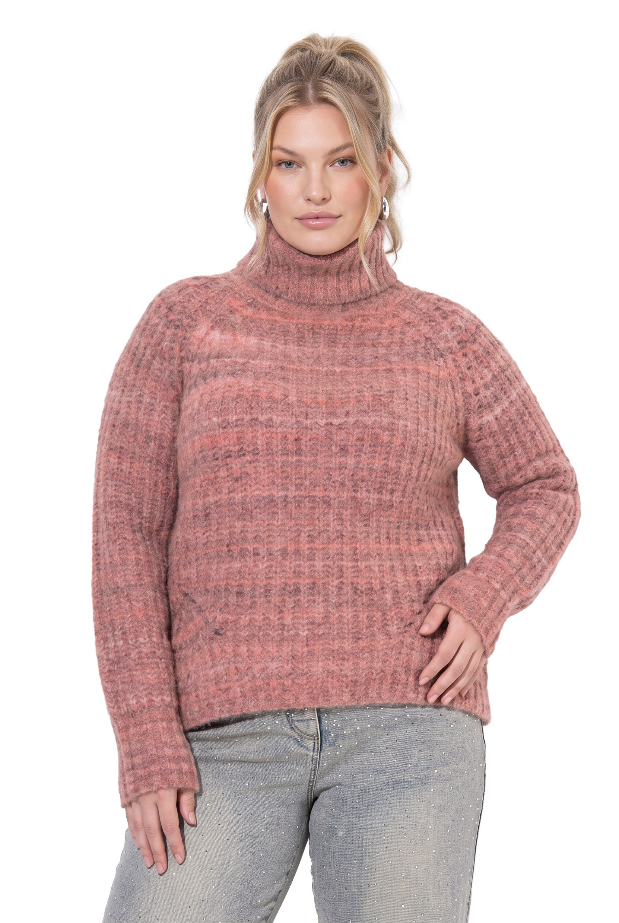Ulla Popken Sweater in Pink: front