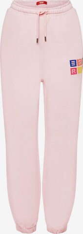 Loosefit Pantalon ESPRIT en rose : devant