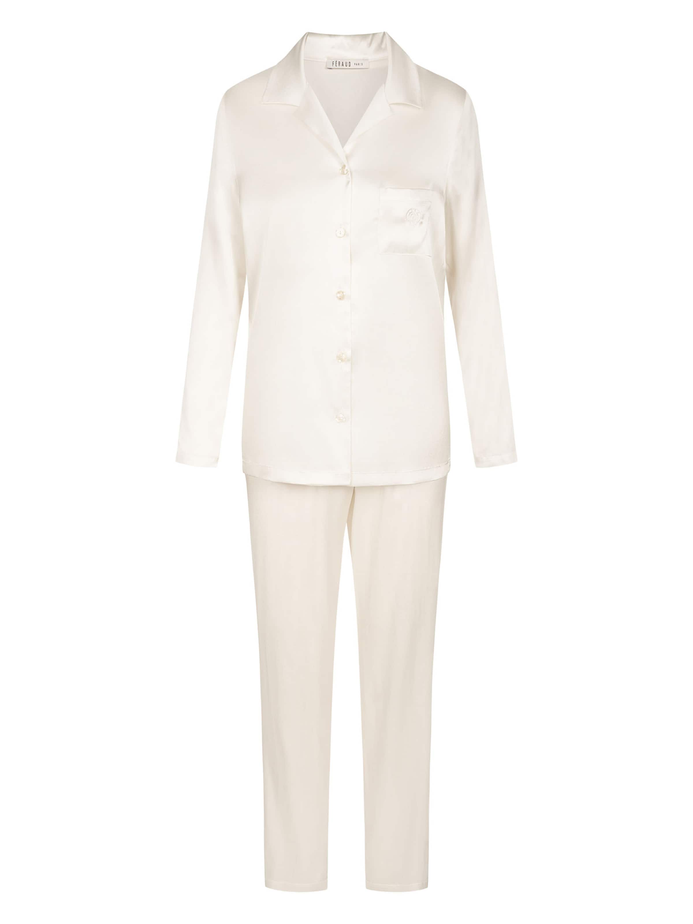 FÉRAUD PARIS Pajama ' Boyfriend ' in White: front