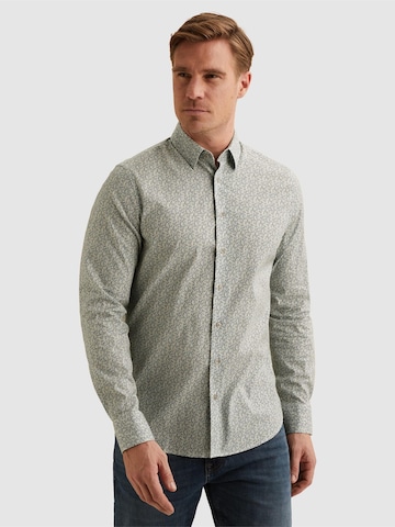 Coupe regular Chemise 'Shirt with allover print and stretch' VANGUARD en blanc : devant