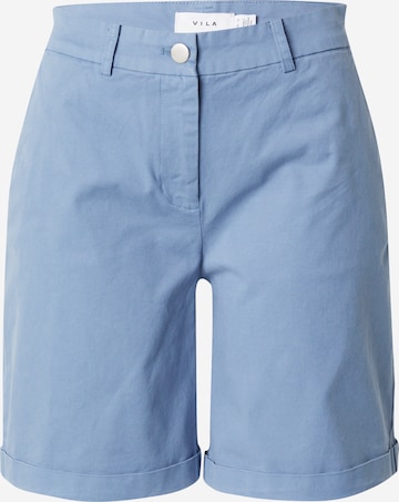 VILA Широка кройка Панталон Chino 'STORMA' в синьо: отпред