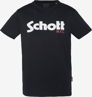 Schott NYC Shirt in Black: front