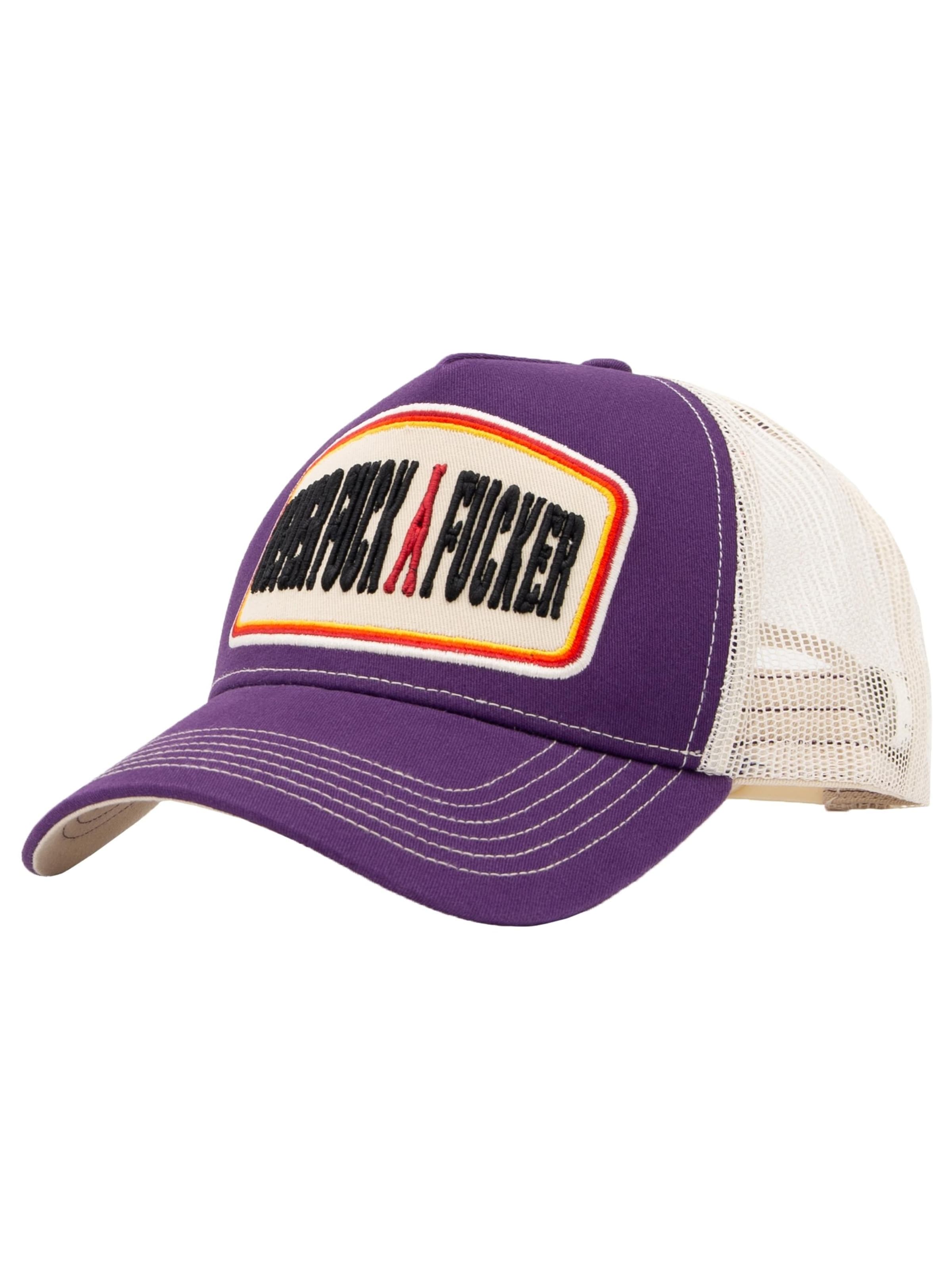 King Kerosin Cap 'Never Fuck A Fucker' in Purple: front
