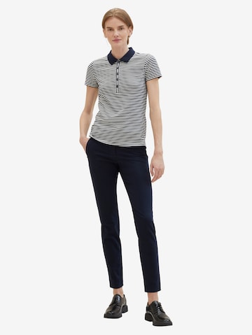 Coupe slim Pantalon chino TOM TAILOR en bleu