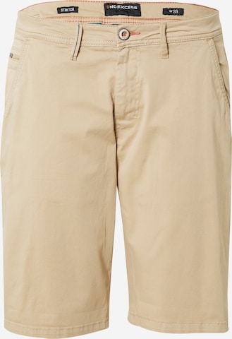 No Excess Regular Chino trousers in Beige: front