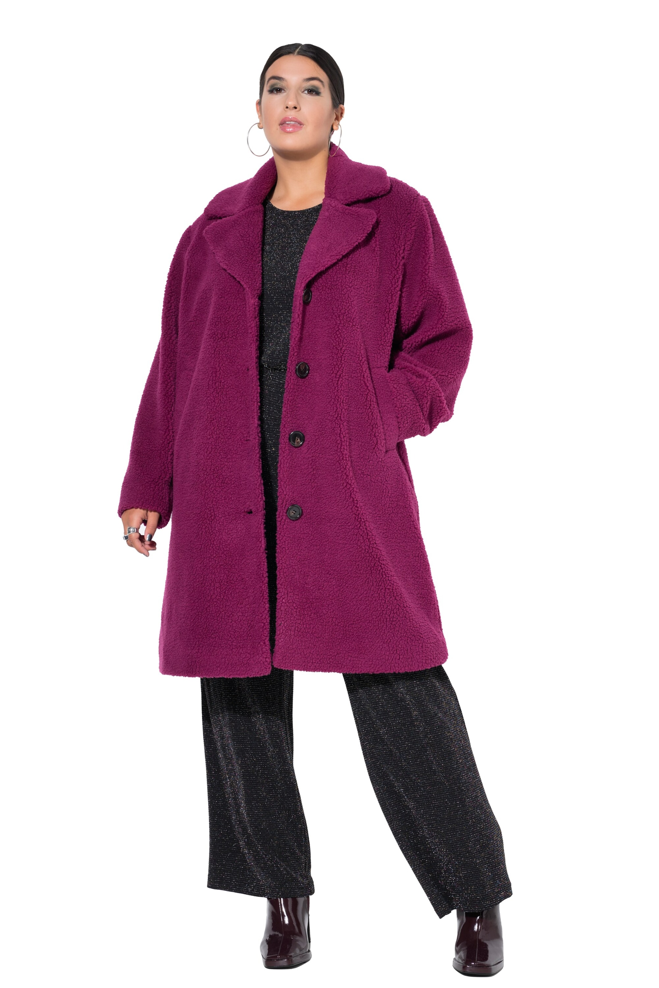 Studio Untold Between-seasons coat in Purple: front