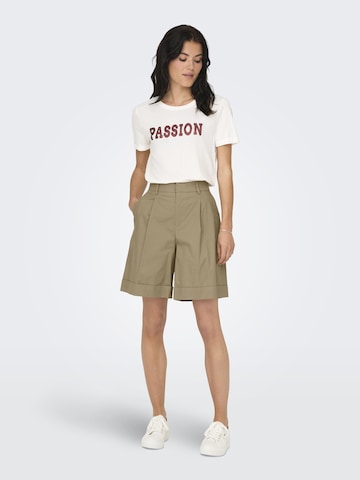 ONLY Loosefit Παντελόνι πλισέ 'ONLRosalie' σε καφέ