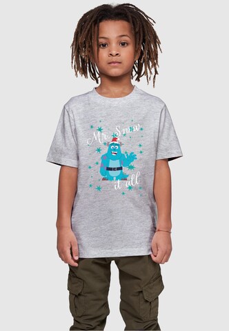 ABSOLUTE CULT Shirt 'Disney 100 - Sully Mr Snow It All' in Grey: front