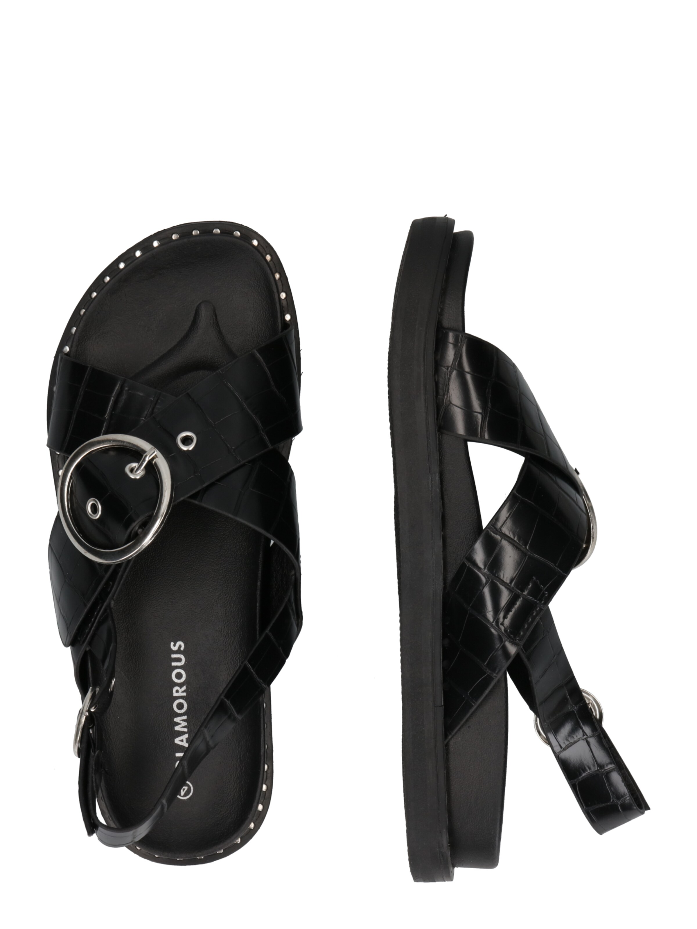 Sandales à lanières GLAMOROUS en noir