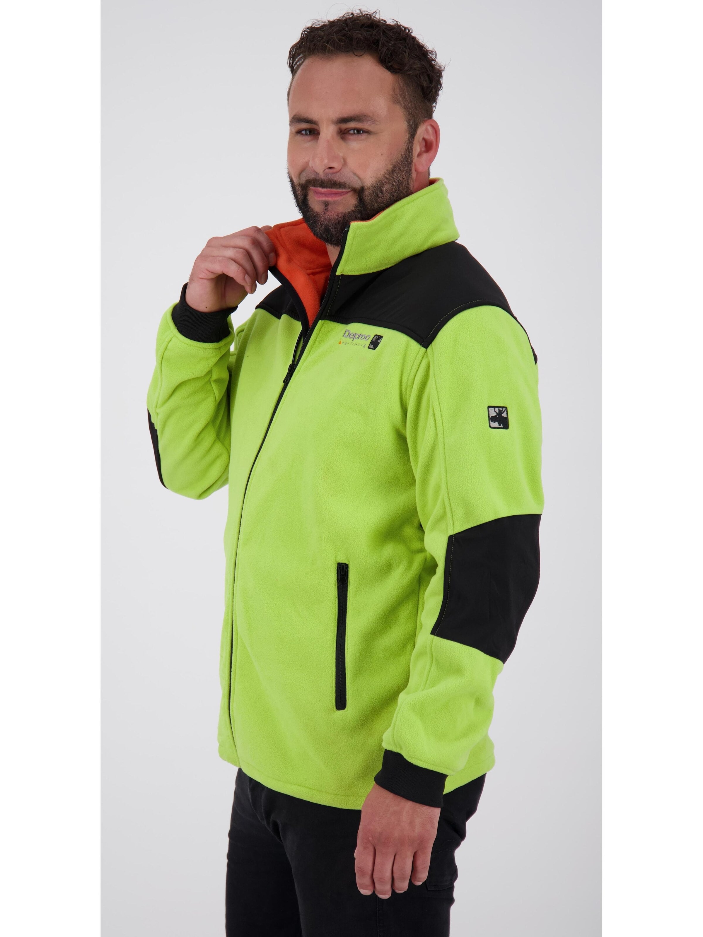 deproc Fleece jas 'CANADA MN' in Groen