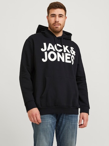 Jack & Jones Plus Sweatshirt 'Ecorp' in Black: front