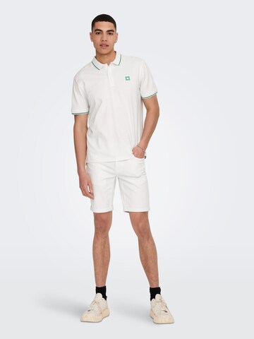 Only & Sons Regular Shorts 'Ply' in Weiß