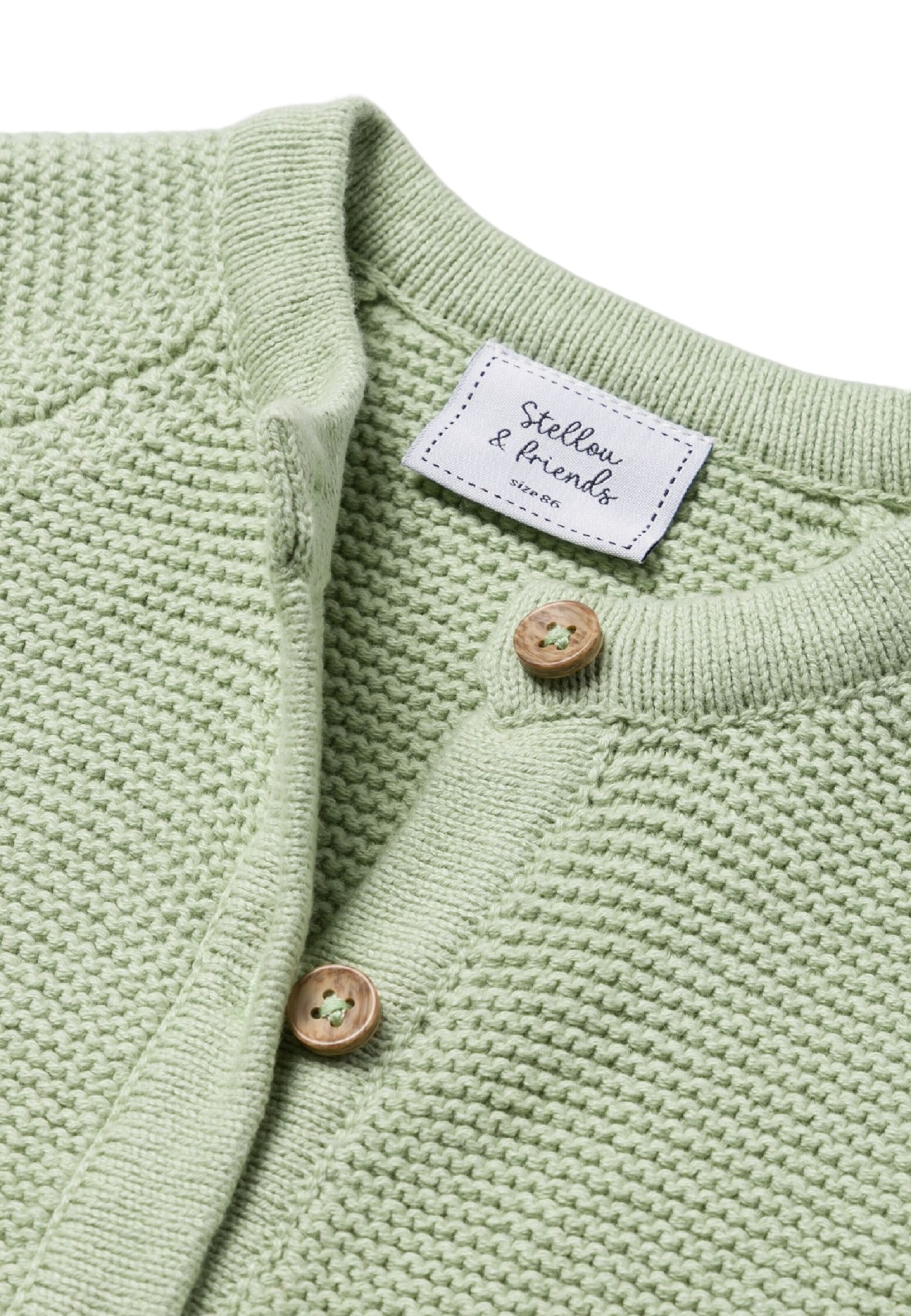 Stellou & Friends Gebreid vest in Groen