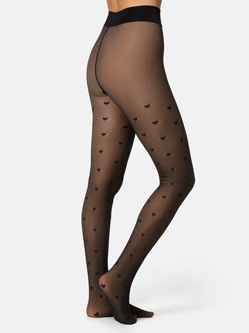 Nur Die Fine Tights ' Warm & Transparent haltbar 80 DEN Print ' in Black