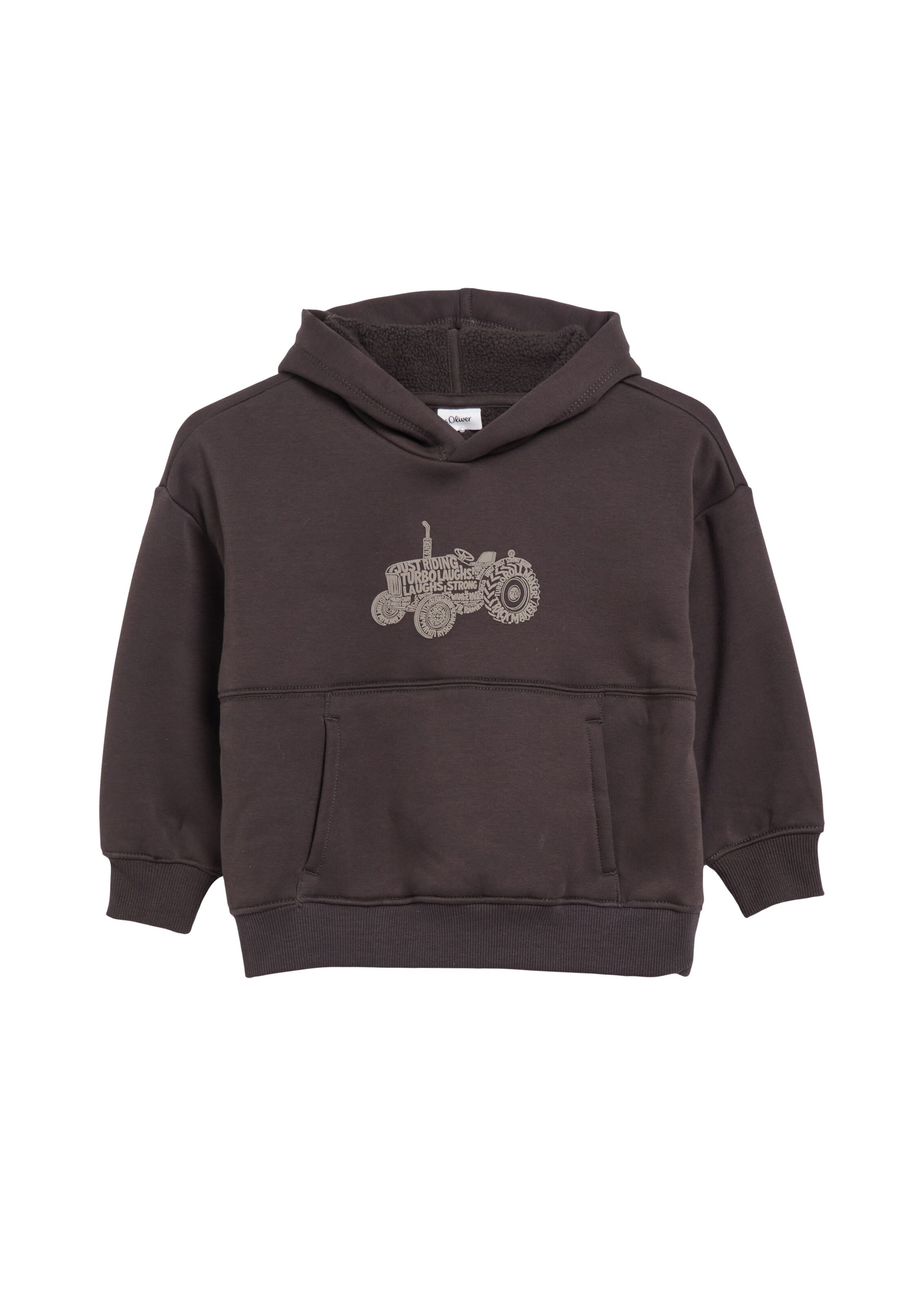 s.Oliver Sweatshirt in Bruin: voorkant