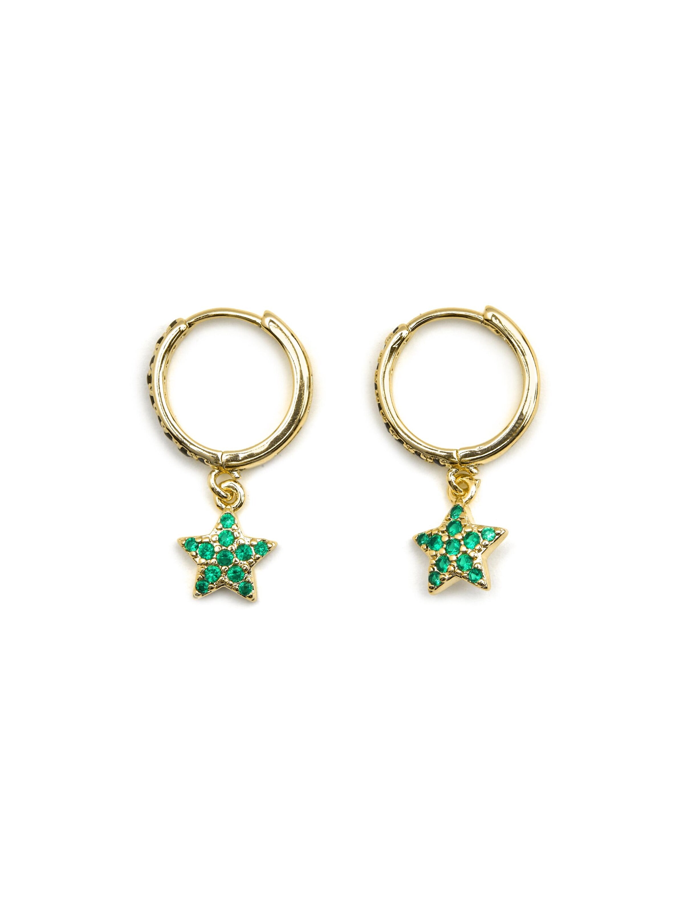 Luxenter Earrings 'Elinia' in Green: front