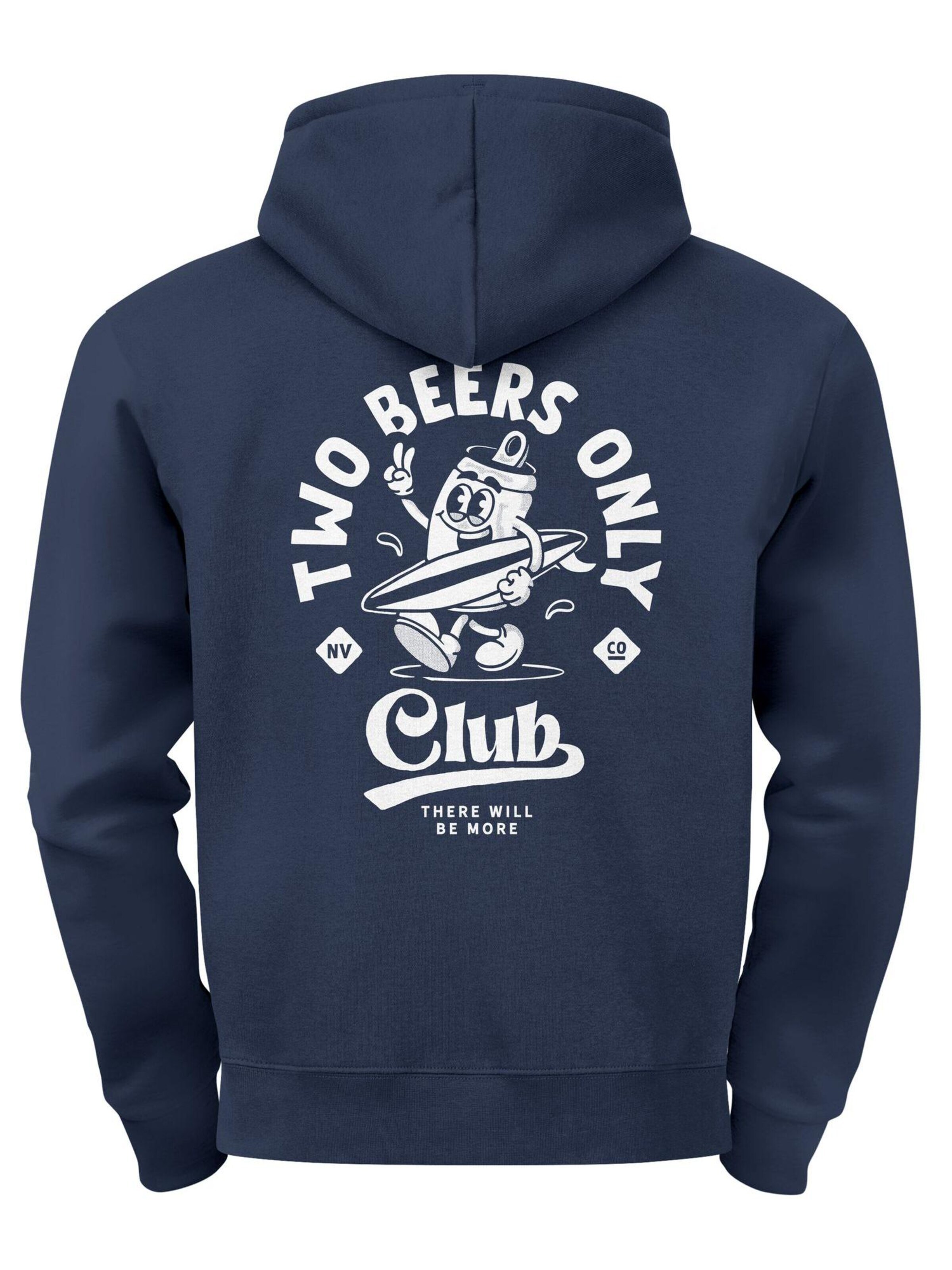 Neverless Sweatshirt 'Two Beers only' in Blue