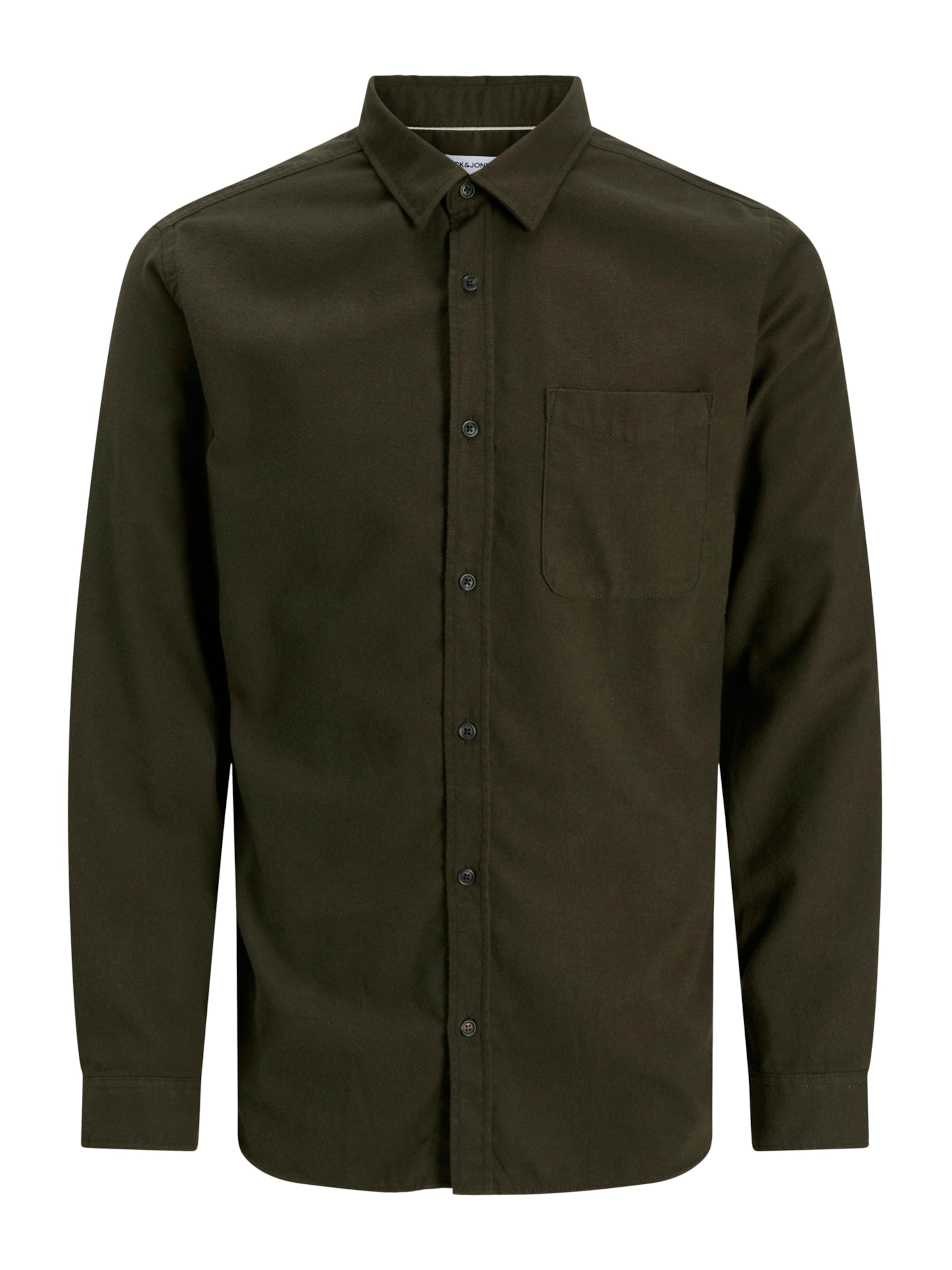 JACK & JONES Regular fit Button Up Shirt 'JJJAMES' in Green: front