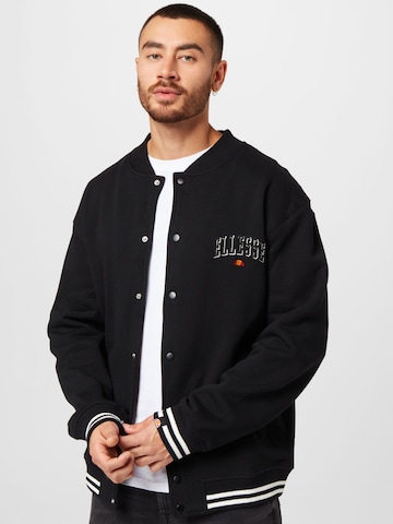 ELLESSE Sweat jacket 'Utah' in Black: front