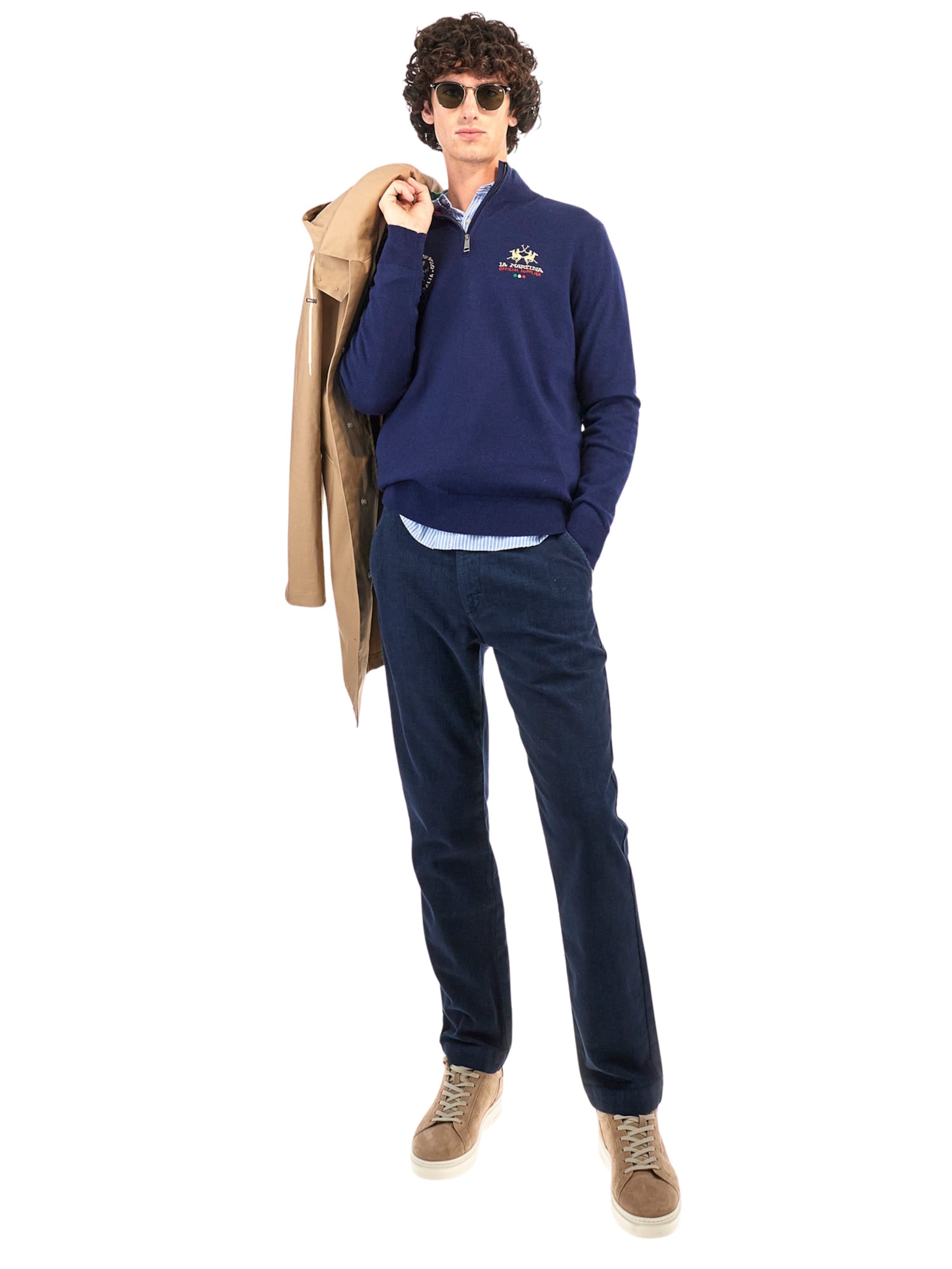 La Martina Trui in Blauw