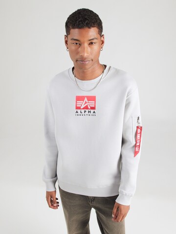 ALPHA INDUSTRIES Majica | siva barva: sprednja stran