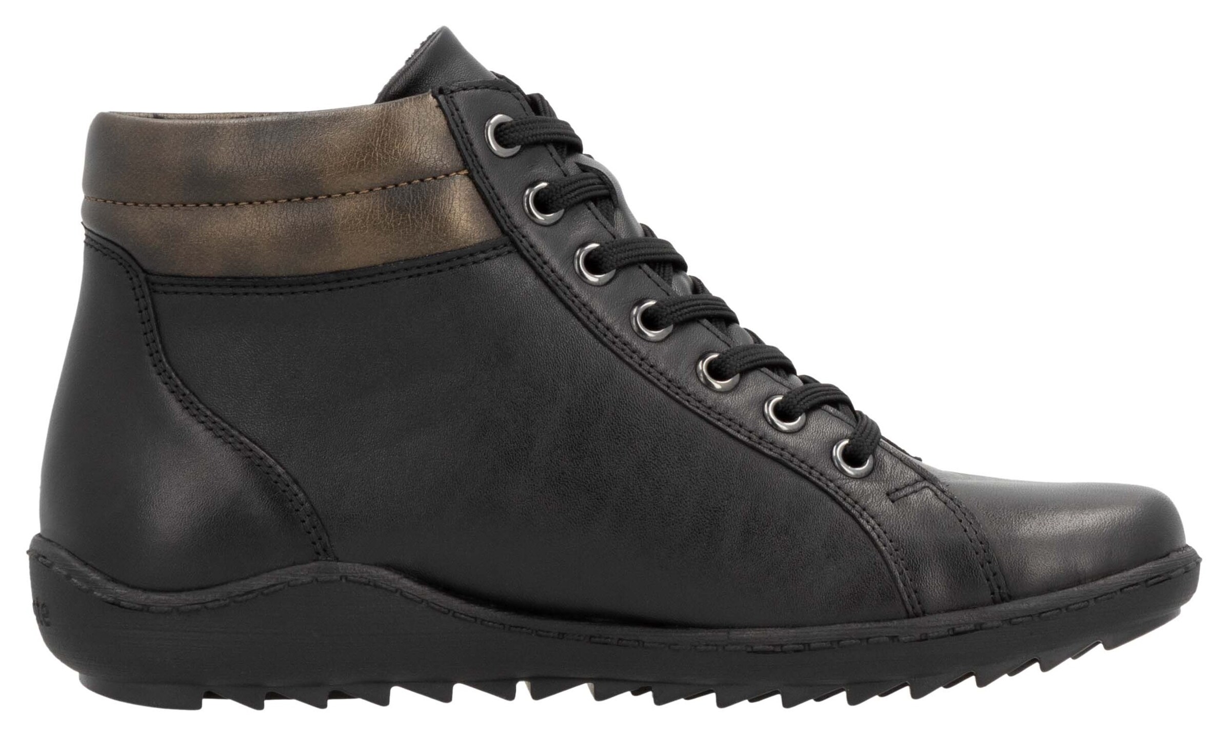 REMONTE Lace-Up Ankle Boots in Black