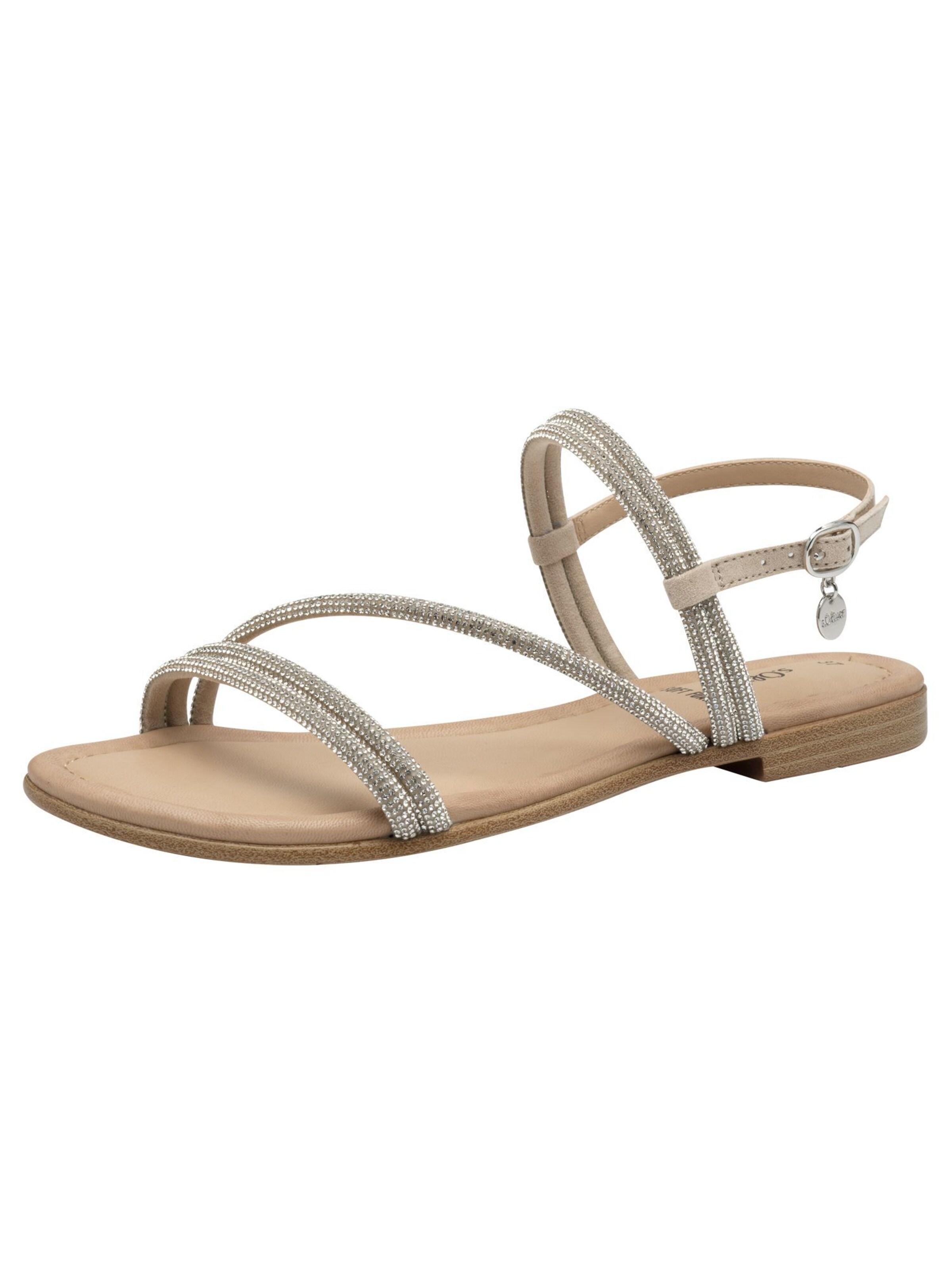 s.Oliver Sandale in Silber: Vorderseite