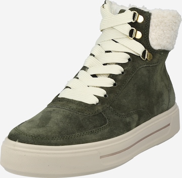 ARA Lace-Up Ankle Boots 'Courtyard' in Green: front