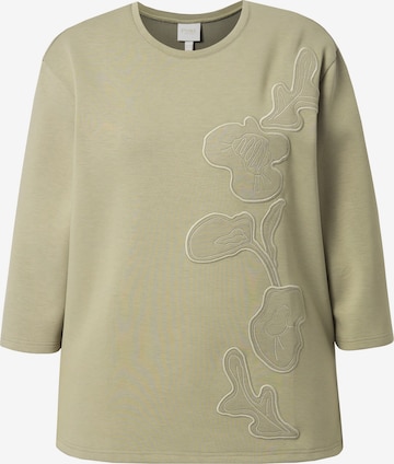 Ulla Popken Collegepaita värissä vihreä: etupuoli