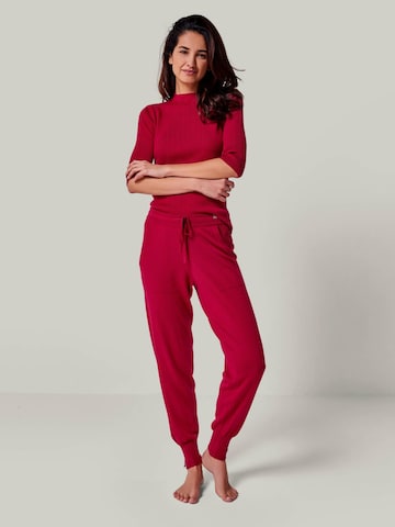 YOU LOOK PERFECT Trui 'PULLOVER DARIA - Kurzarm Pullover mit Stehkragen' in Rood