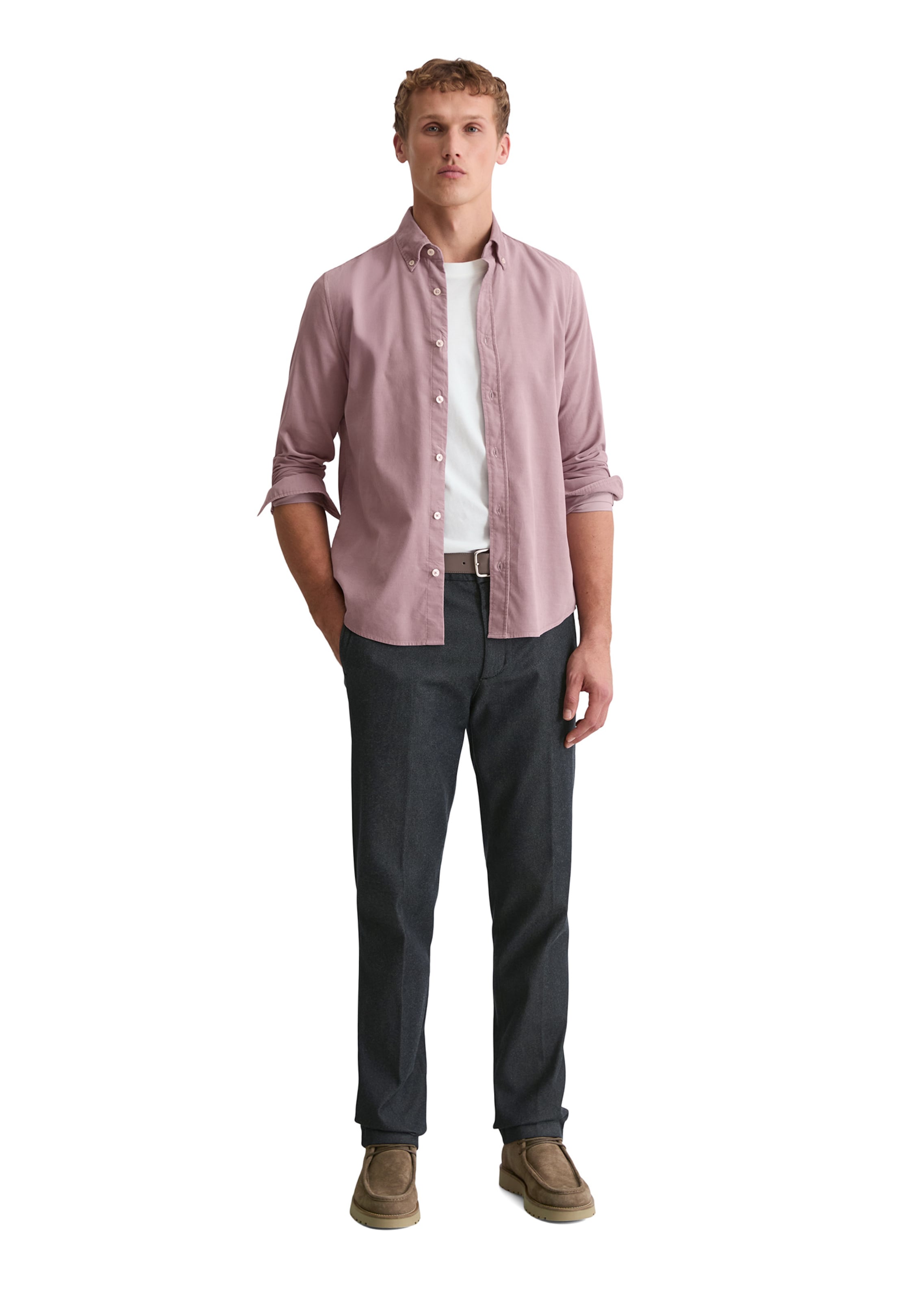 Marc O'Polo Slim fit Button Up Shirt in Purple