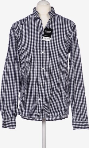 H&M Button Up Shirt in L in Blue: front