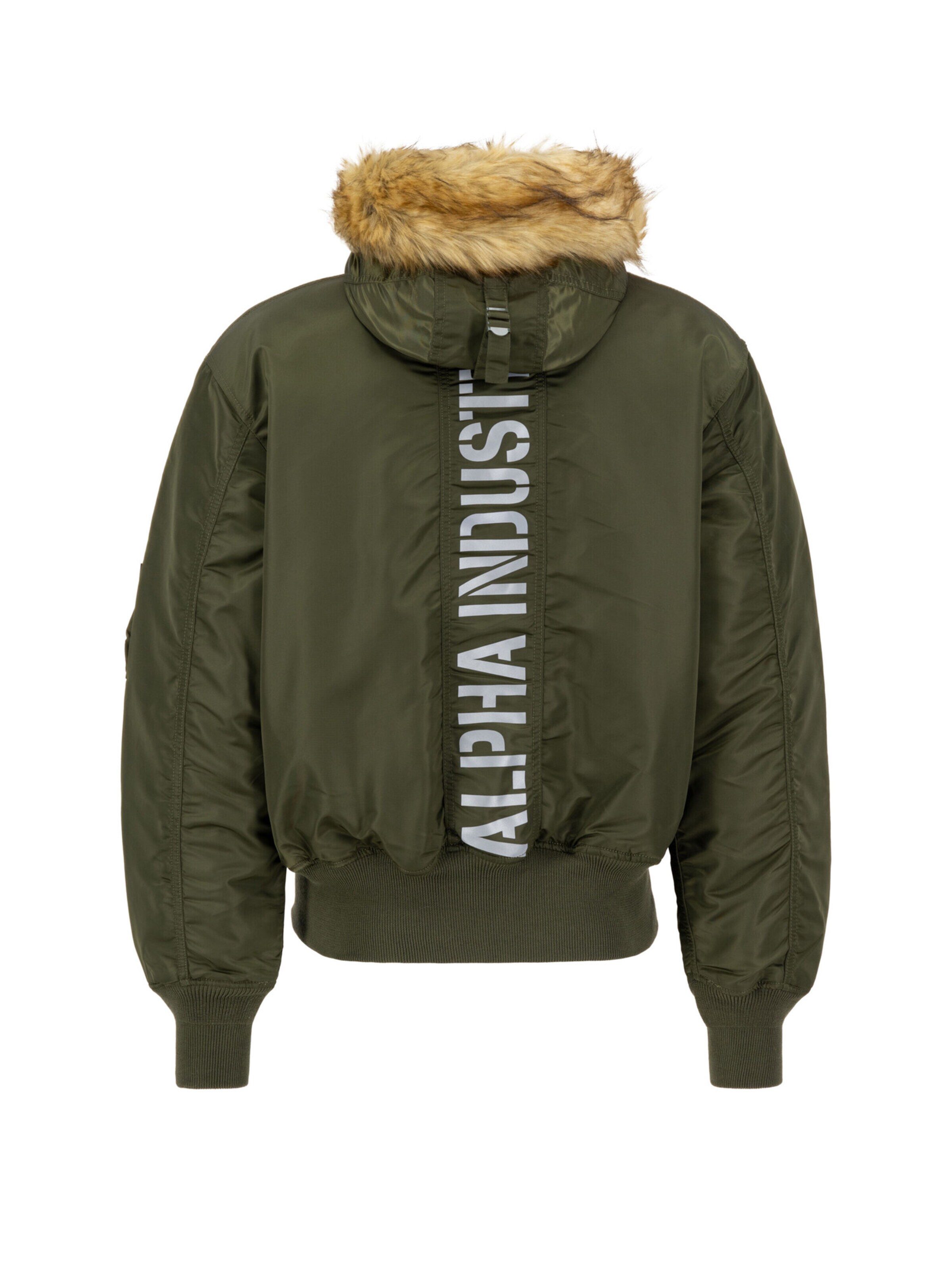 ALPHA INDUSTRIES Winter Jacket '45/P Hooded Custom' in Green
