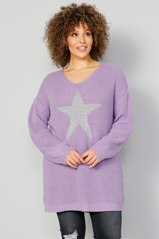 MIAMODA Sweater in Purple: front