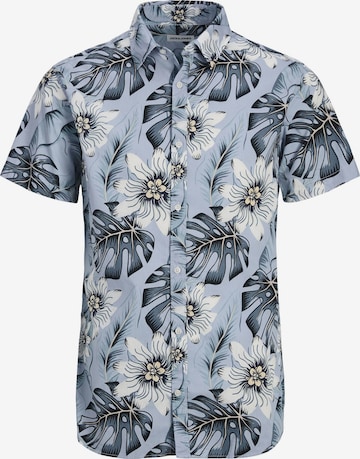 JACK & JONES Button Up Shirt in Blue: front
