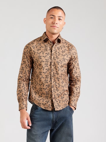 JOOP! Jeans Regular fit Πουκάμισο '196Hansen' σε καφέ: μπροστά
