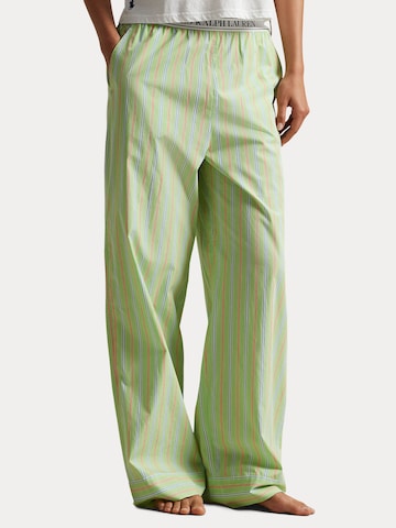 Pantalon de pyjama ' Shirting Stripes ' Polo Ralph Lauren en vert : devant