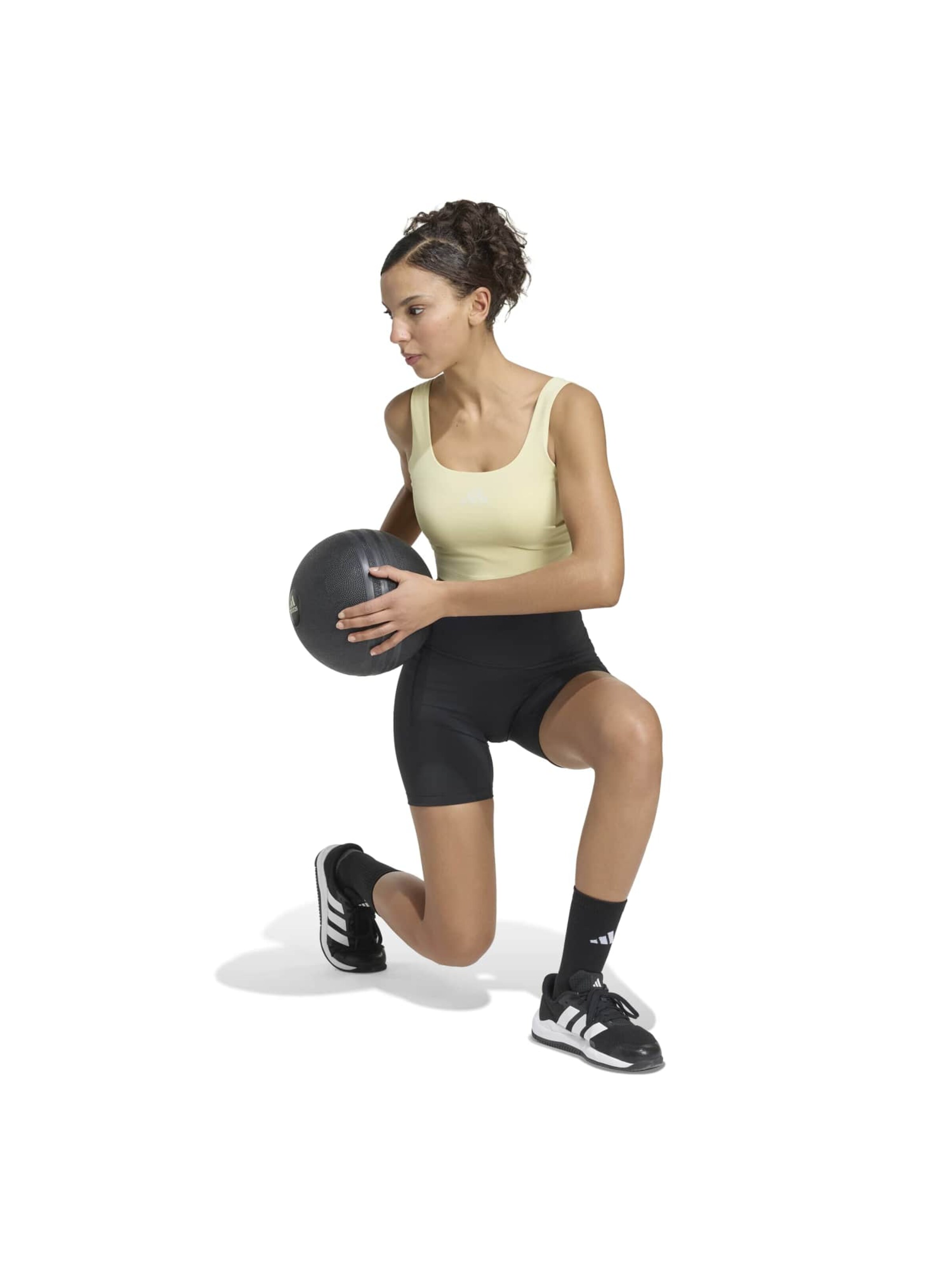 ADIDAS PERFORMANCE - Soutien Bustier Soutien de desporto 'Power' em amarelo