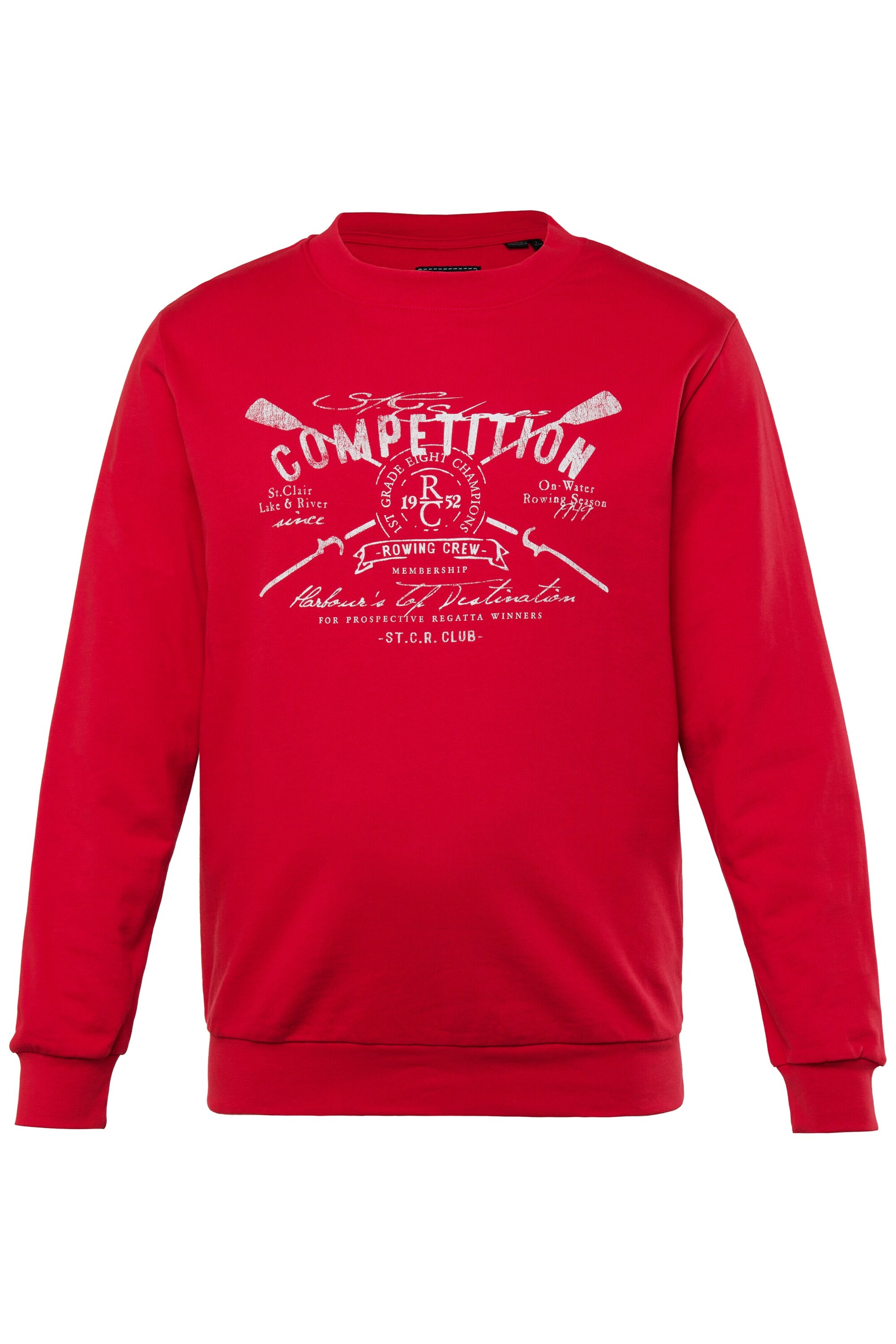 Men Plus Sweatshirt in Rot: Vorderseite