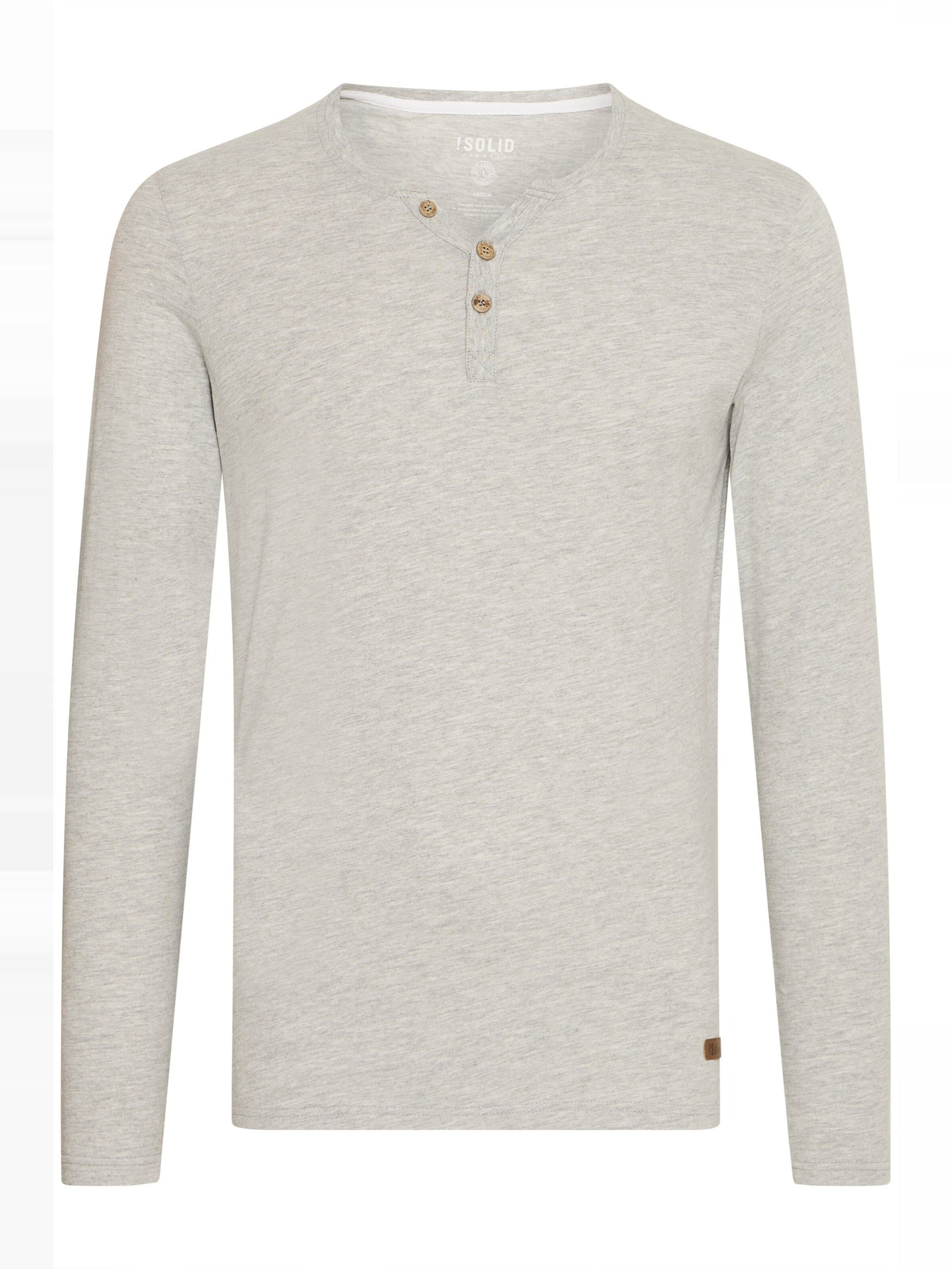 !Solid Rundhalsshirt 'Volko' in Grau: Vorderseite