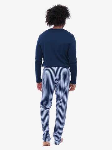 Mey Long Pajamas 'Graphic Stripes' in Blue