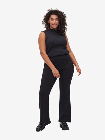 Zizzi Flared Broek 'Olivia' in Zwart