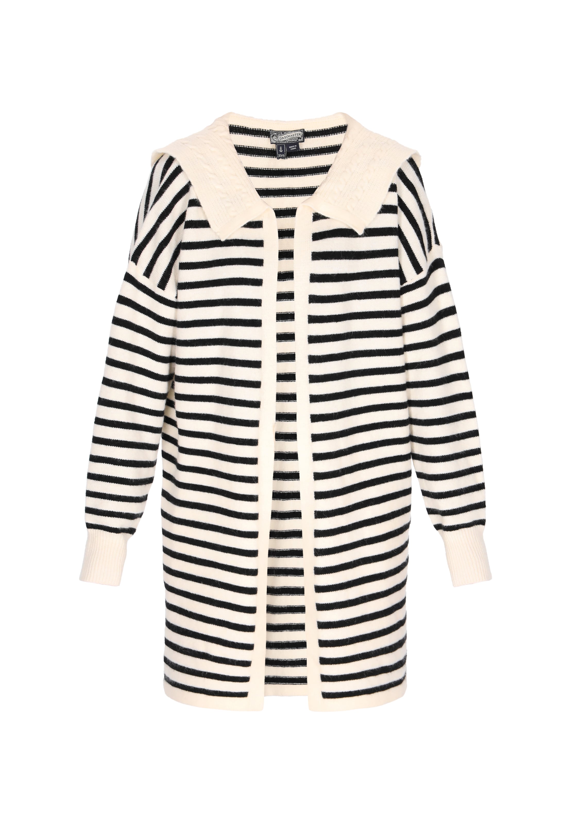 DreiMaster Vintage Πλεκτή ζακέτα σε μαύρο: μπροστά