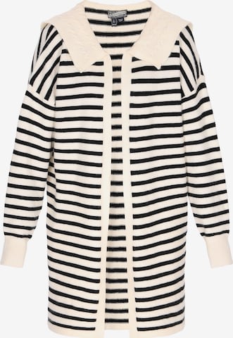 DreiMaster Vintage Πλεκτή ζακέτα σε μαύρο: μπροστά