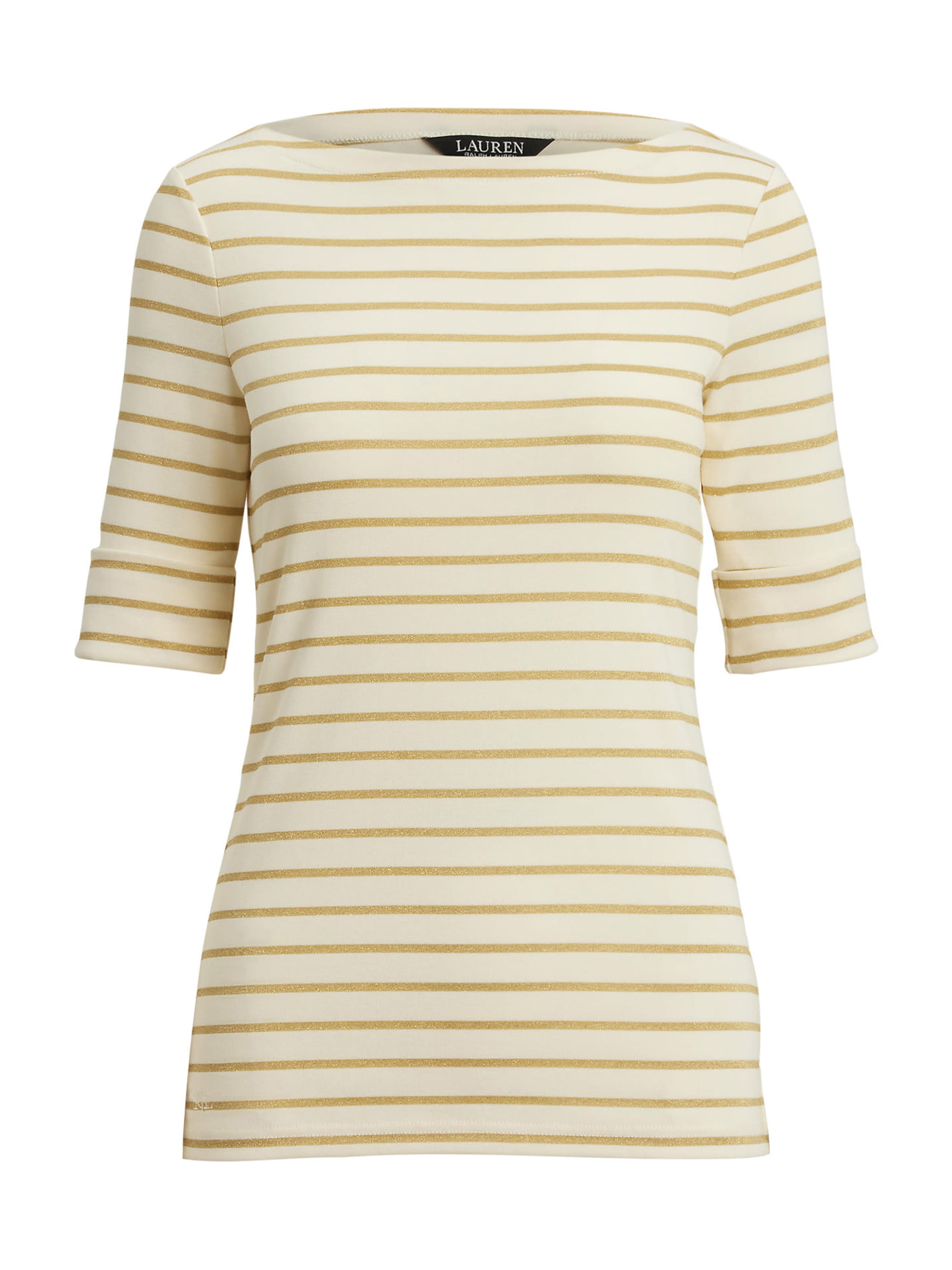 Lauren Ralph Lauren Μπλουζάκι 'JUDY' σε μπεζ: μπροστά