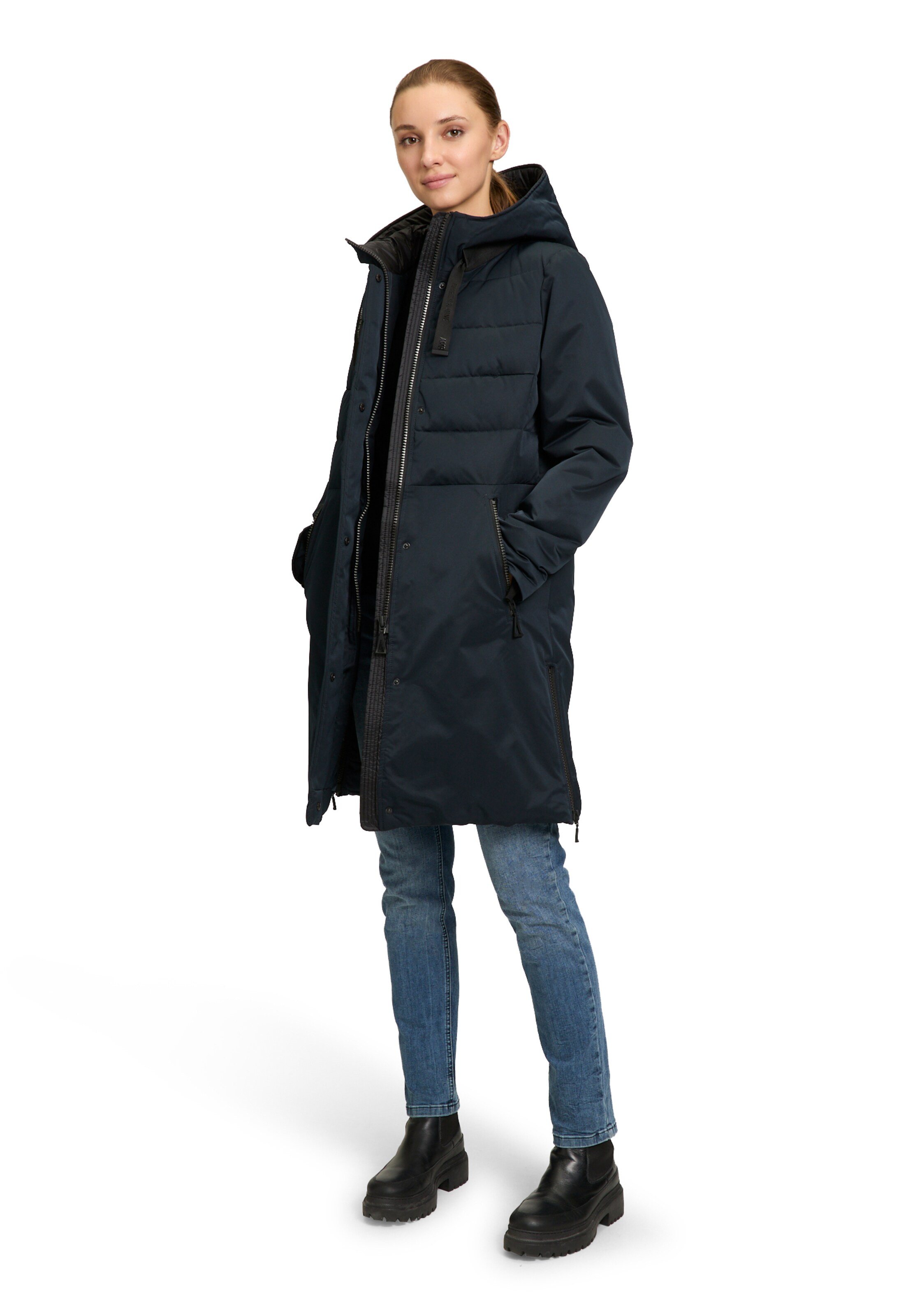 Amber & June Talvemantel, värv sinine