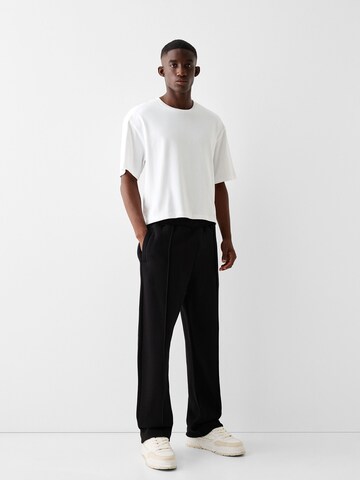 Bershka Loosefit Bukser i sort