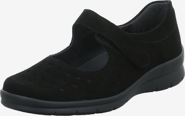 Chaussure basse 'Schnürschuh Damen X2075-042-001 Echtleder in schwarz' SEMLER en noir : devant