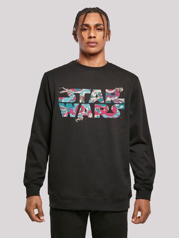Sweat-shirt 'Star Wars' F4NT4STIC en noir : devant