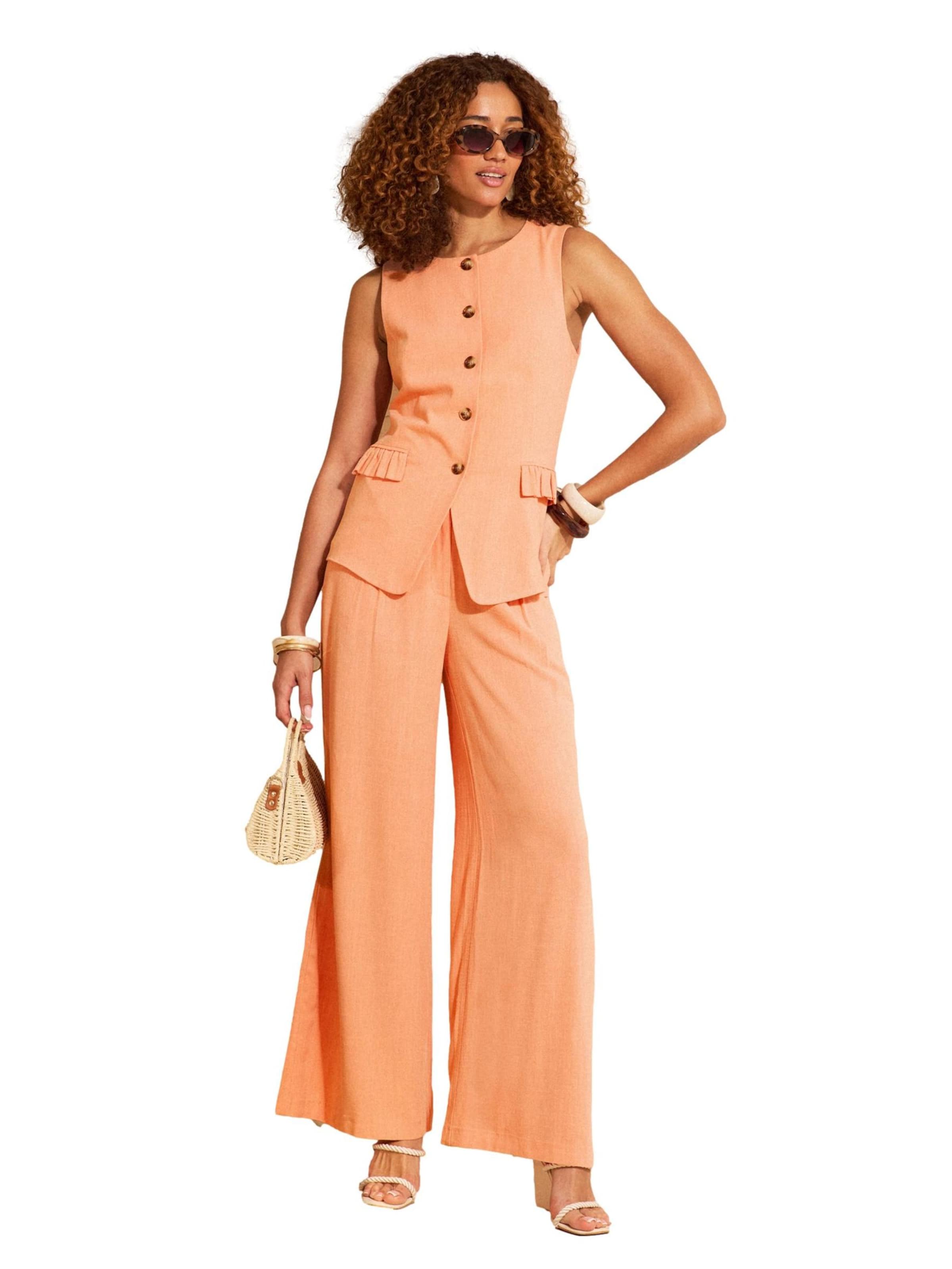 love & roses Wide Leg Hose in Orange: Vorderseite
